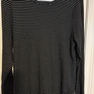 Sonoma Black and White Striped Top